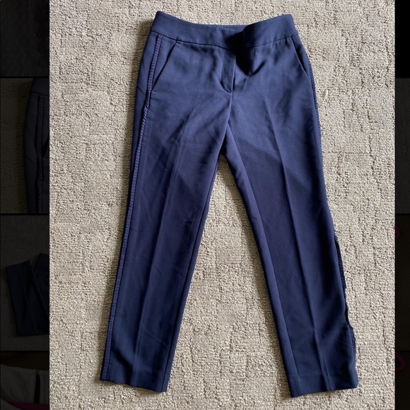Loft Marisa navy blue cropped pants - Picture 1 of 6